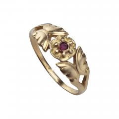 Georg Jensen Georg Jensen Gold Ring No 137 with Ruby - 2388534