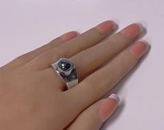 Georg Jensen Georg Jensen Hematite Ring Sterling Silver post 1945 - 2122049