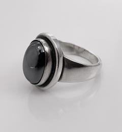 Georg Jensen Georg Jensen Hematite Sterling Ring Harald Nielsen Design - 1835429