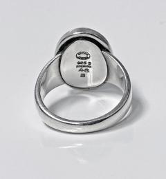 Georg Jensen Georg Jensen Hematite Sterling Ring Harald Nielsen Design - 1835430