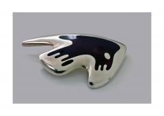 Georg Jensen Georg Jensen Henning Koppel Enamel Sterling Brooch Denmark circa 1947 - 1925423