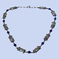 Georg Jensen Georg Jensen Lapis Sterling Necklace No 15  - 2813673