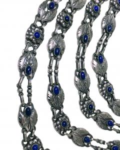 Georg Jensen Georg Jensen Lapis multi strand Necklace No 1 Denmark C 1933 - 2673532