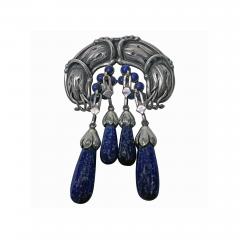 Georg Jensen Georg Jensen Master Brooch Sterling Silver Lapis Lazuli C 1930 - 2916532