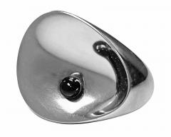 Georg Jensen Georg Jensen Nana Ditzel Sterling Hematite Brooch C 1960 - 2376324