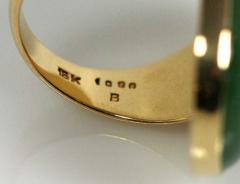 Georg Jensen Georg Jensen Nephrite Jade Gold Ring No 1090 - 44902