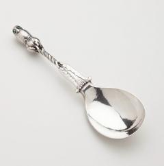 Georg Jensen Georg Jensen Owl Serving Spoon No 39 with Green Agate - 69112