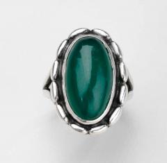 Georg Jensen Georg Jensen Ring No 19 with Green Agate - 286966