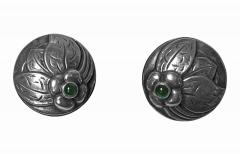 Georg Jensen Georg Jensen Sterling Chrysoprase Earrings  - 2470090