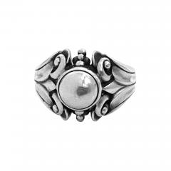 Georg Jensen Georg Jensen Sterling Silver Ring with silver Stone No 38  - 2571957