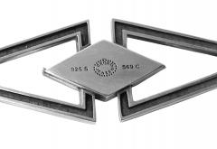 Georg Jensen Georg Jensen Sterling and black Diamond Brooch 569C - 4006449