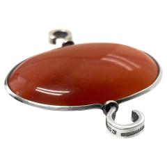 Georg Jensen Georg Jensen Torun Red Agate Bangle No 203 C 1960 - 3949830