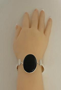 Georg Jensen Georg Jensen Vivianna Torun Onyx Bangle No 203A Circa 1969 - 3529296