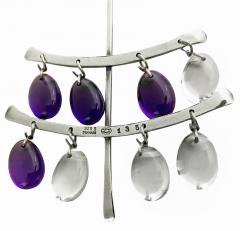 Georg Jensen Georg Jensen Vivianna Torun Sterling Amethyst Quartz Necklace - 3468399