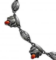 Georg Jensen Georg Jensen rare design Sterling Silver Coral Necklace C 1930 - 2341321