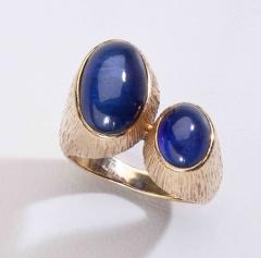Georg Jensen Gold Ring No 867 with Synthetic Sapphire - 109751