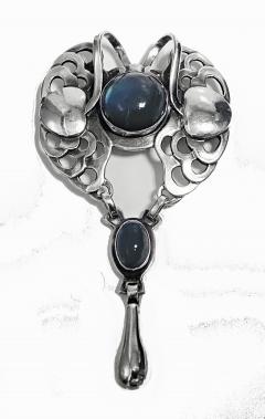 Georg Jensen Rare early Georg Jensen 1904 large drop Pendant Brooch Denmark 1904 - 1939320
