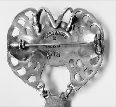 Georg Jensen Rare early Georg Jensen 1904 large drop Pendant Brooch Denmark 1904 - 1939321