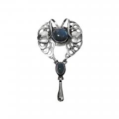 Georg Jensen Rare early Georg Jensen 1904 large drop Pendant Brooch Denmark 1904 - 1940588