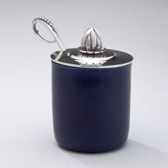 Georg Jensen Saxbo Jam Marmalade Jar with Georg Jensen Lid Spoon - 4398158
