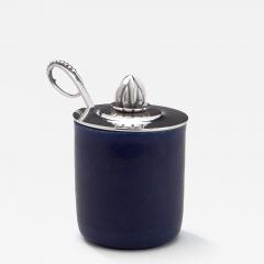 Georg Jensen Saxbo Jam Marmalade Jar with Georg Jensen Lid Spoon - 4399101