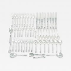 Georg Jensen Sterling Silver Flatware Service For 8 People - 3445471