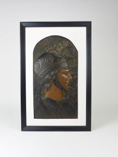 Georg Klimt Vienna Secession Pair Spartans Georg Klimt attr Art Nouveau Relief Panels - 4632216