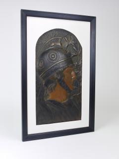 Georg Klimt Vienna Secession Pair Spartans Georg Klimt attr Art Nouveau Relief Panels - 4632219