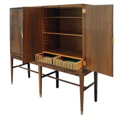 Georg Kofoed Georg Kofoed 4 Door Cabinet in Brazilian Rosewood with Inlays 1930s signed  - 980106