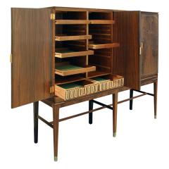 Georg Kofoed Georg Kofoed 4 Door Cabinet in Brazilian Rosewood with Inlays 1930s signed  - 980107