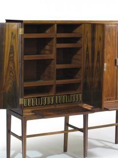 Georg Kofoed Georg Kofoed Rosewood Cabinet with Eight Karat White Gold Inlay - 108708