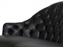 Georg Kofoed Sculptural Danish Settee in Black Leather - 4462208