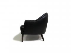 Georg Kofoed Sculptural Danish Settee in Black Leather - 4462210