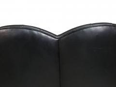 Georg Kofoed Sculptural Danish Settee in Black Leather - 4462212