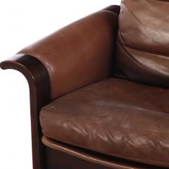 Georg Thams Pair of 1970s Danish Leather Lounge Chairs by Georg Thams for A S Vejen - 4623645
