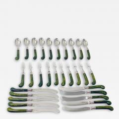 George Adams English Antique Silver dessert lunch fruit set London 1878 Geo Adams - 4515242