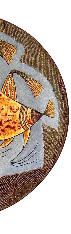 George Biddle George Biddle Hand Painted Glazed Ceramic Plate 3 - 4203222