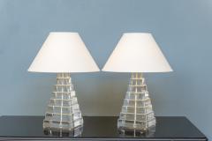 George Bullio Lucite Pyramid Form Table Lamps by George Bullio - 2762653