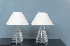 George Bullio Lucite Pyramid Form Table Lamps by George Bullio - 2762655