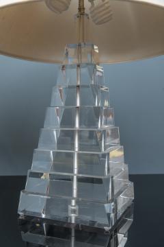 George Bullio Lucite Pyramid Form Table Lamps by George Bullio - 2762661