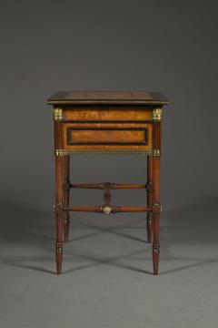 George Bullock A Regency gilt brass mounted burr oak ebony and brass marquetry center table - 4444996