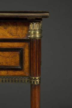 George Bullock A Regency gilt brass mounted burr oak ebony and brass marquetry center table - 4445002