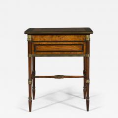 George Bullock A Regency gilt brass mounted burr oak ebony and brass marquetry center table - 4445065