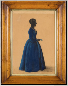 George Crowhurst George Angelo Crowhurst 1795 1839 Attrib Lady in a Blue Dress  - 4749349