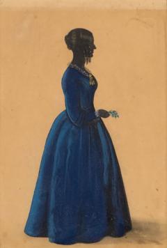 George Crowhurst George Angelo Crowhurst 1795 1839 Attrib Lady in a Blue Dress  - 4750956