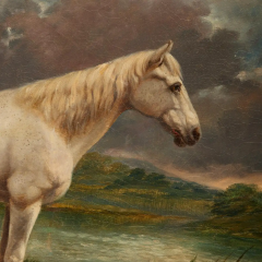 George Gildley Palmer British 1830 1905 A White Horse in Landscape 1869 - 2712984
