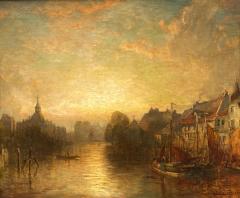 George Herbert McCord Amsterdam Harbor at Sunset  - 3716175