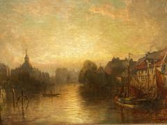 George Herbert McCord Amsterdam Harbor at Sunset  - 3716180