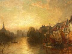 George Herbert McCord Amsterdam Harbor at Sunset  - 3716181