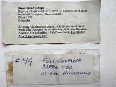 George Hildebrand Classic Cars Streamlined Coupe Art Deco Vintage Car - 4314410